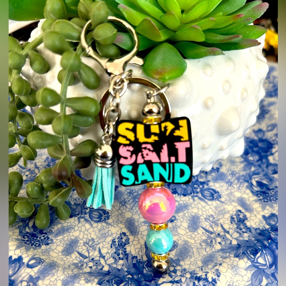 Sun Salt Sand bag charm keychain
